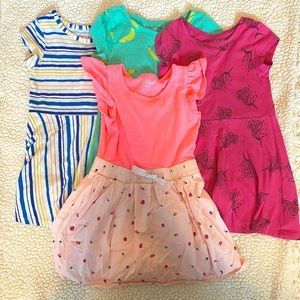 Set of four dresses, girls size 4/5, 4T, XS